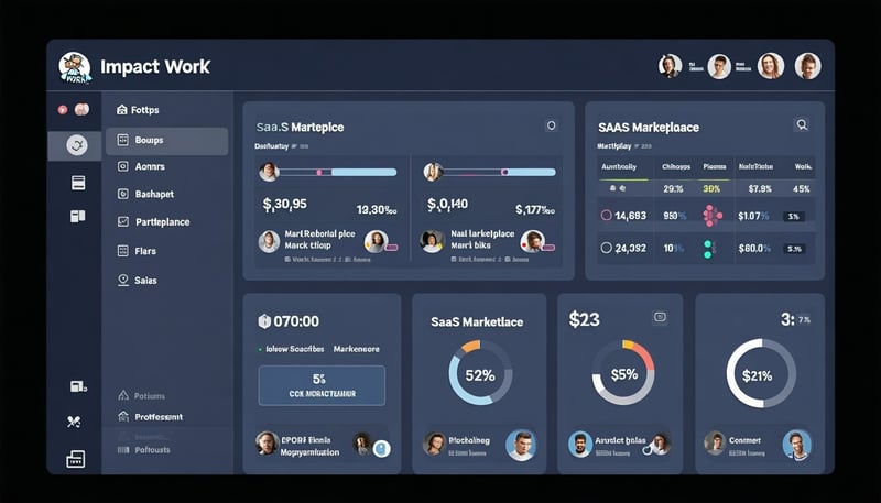 IMPACT WORK SaaS marketplace platform dashboard IMPACT WORK SaaS marketplace platform dashboard